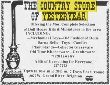 Country Store of Yesteryear (History Town) - Jan 1980 Ad